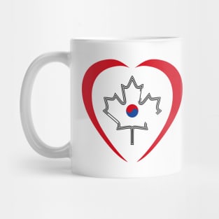 Canadian Korean Multinational Patriot Flag (Heart) Mug